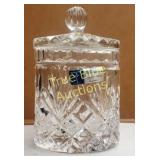 Handcut 24% Lead Crystal Jar from Yugoslavia with