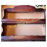 Wooden Spice Rack with Two Shelves and Engraved La