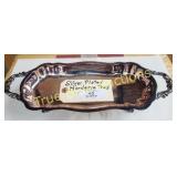 Silver Plated Horderves Tray with Handles and Feet