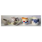 Set of Four Vintage Ceramic Creamers with Distinct