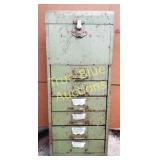 Vintage 6-Drawer Metal Secretary Storage Cabinet i