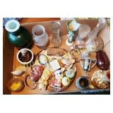 Assorted Decorative Items in Cardboard Box