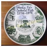 Grange Fair Centennial Plate 1874-1974 Decorative
