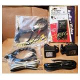 Assorted Audio Video Cables and AC Adapters in Ori