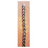 Silver Link Bracelet with Smooth Oval Links and Se