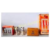 Vintage Porcelain Salt and Pepper Shakers with Dec