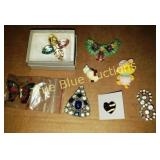 Collection of Vintage Brooches and Pins Including