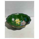 Vintage Cloisonnï¿½ Floral Flower Bowl