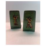 MCM Dayagi Brass Enamel Mosaic Bookends Israel