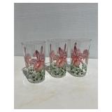 Lot of Three Vintage Drinking Glasses