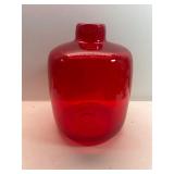Vintage Red Art Glass Jug Vase