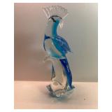 Vintage JL Art Glass Bird Parrot