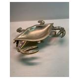 Vtg Abalone Brass Copper Crab Dish Los Castillo