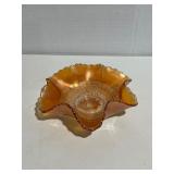 Vintage Carnival Art Glass Bowl Dish