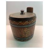 ANRI Wood Box Canister Ernestine Italy w/Liner MCM
