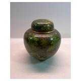 Vintage Brown Gold Cloisonnï¿½ Ginger Jar With Lid