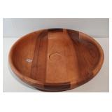 Crate & Barrel Tondo Wooden Chip & Dip Bowl