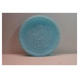 Vintage 1978 Satin Blue Fenton Christmas Plate