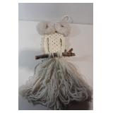 Vintage Macrame Owl Wall Hanging