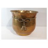 Vintage Large Brass Bow Planter