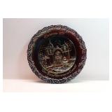 Vintage 1977 Fenton Christmas Plate