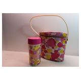 Vintage Aladdin Mushroom Lunchbox Bag w/ Thermos