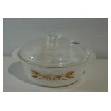 Vintage Fire King Glass Dish w/ Lid #446 1 QT