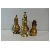 Vintage Brass Sugar Casters/Mufineers 3 PCS