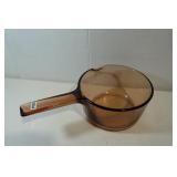 Vintage Corning Visionware Brown Glass Saucepan 1L