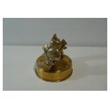Vintage Brass Fish Spinning Music Box