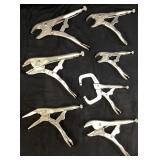 7 MAC TOOLS LOCKING PLIER SET +1 ERWIN VISE GRIP