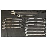 (12) MAC TOOLS WRENCHES, 4 SAE, 6 METRIC & 2