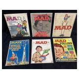 (6) 1960s MAD MAGAZINE COMICS, 1962 #75, 1963
