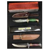 (2) FIXED BLADE KNIVES, NEW, HUNT DOWN & M1813