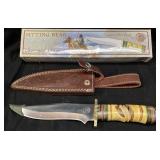 CHIPAWAY BONE HANDLE SITTING BULL FIXED BLADE
