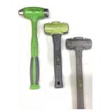 (3) SNAP ON & WILTON BODY SHOP HAMMERS