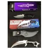 (2) GIL HIBBEN FIXED BLADE KARAMBIT & NEGOTIATOR