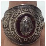 DOBBINS TECH HS CLASS RING STERLING