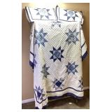 BLUE & WHITE STARS QUILT