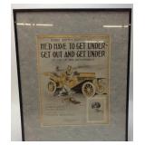 VINTAGE SHEET MUSIC FRAMED GET OUT & GET UNDER
