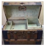 ANTIQUE CAMEL BACK TRUNK