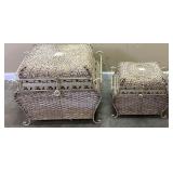 (2) DECORATIVE WICKER BASKETS