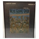 VINTAGE "WEï¿½RE GOING OVER" SHEET MUSIC FRSMED