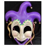 MARDI GRAS FACE MASK WALL ART, SIGNED