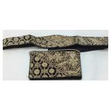 VINTAGE EMBROIDERED EVENING BAG & BELT