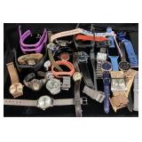 ASSORTED COSTUME WATCHES, FITNESS WATCHES & BANDS