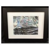 ARTIST SIGNED FRAMED SQUIRREL PHOTO