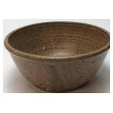 POTTERY BOWL BROWN SPECKLED 10"