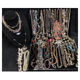 ASSORTED COSTUME NECKLACES & BRACELETS