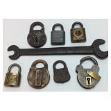 ANTIQUE LOCKS & WRENCH